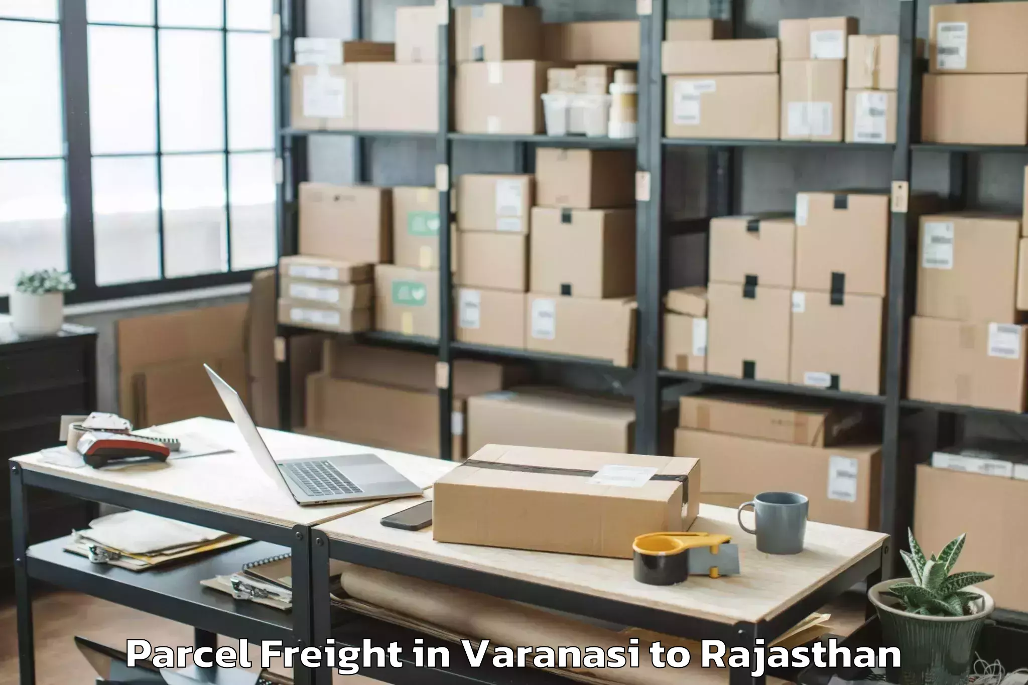 Expert Varanasi to Bhadasar Parcel Freight